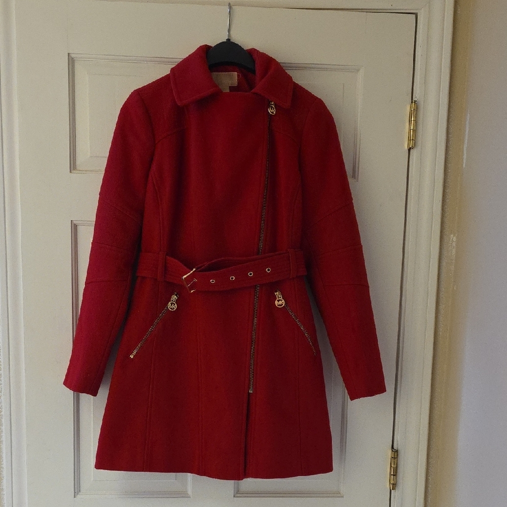 MICHAEL Michael Kors Scarlet Belted Winter Trench Coat